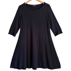 EILEEN FISHER Lagenlook Minimalist Stretchy Lightweight Casual A-Line Dress Sz M